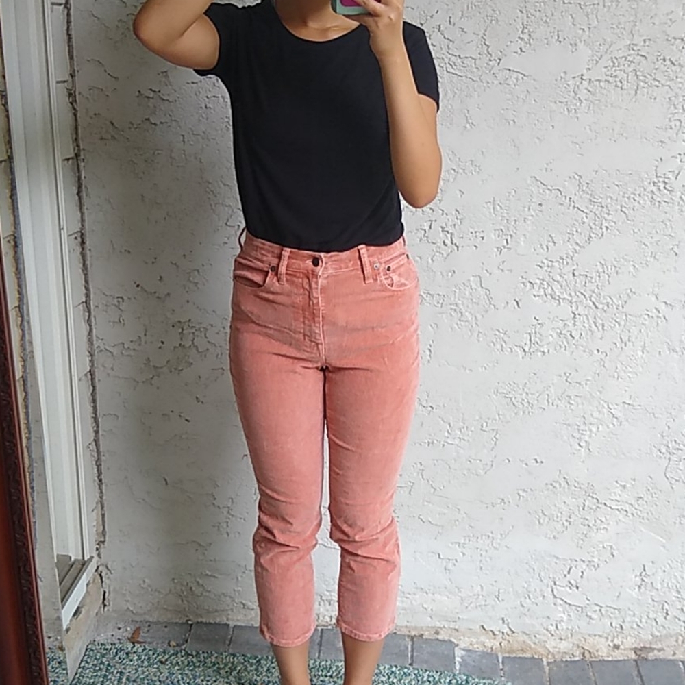 Madewell Salmon Pink Corduroy Pants
